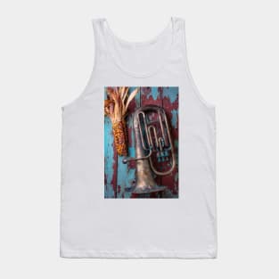 Old Horn And Indian Corn Tank Top